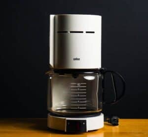 white drip coffee maker