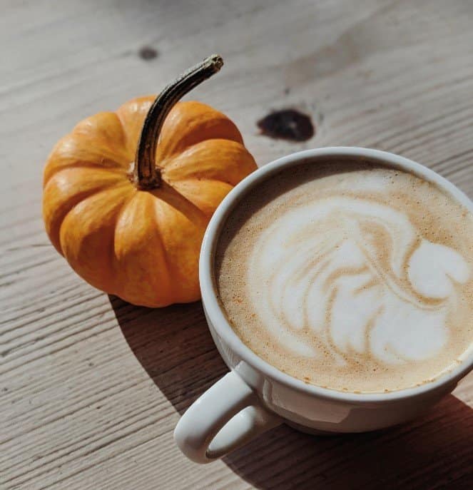 cup of coffee with pumpkin