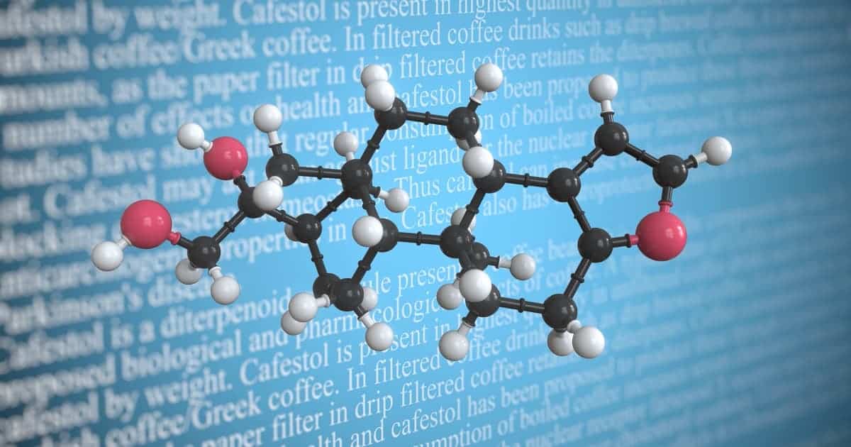 molecular structure of cafestol in coffee