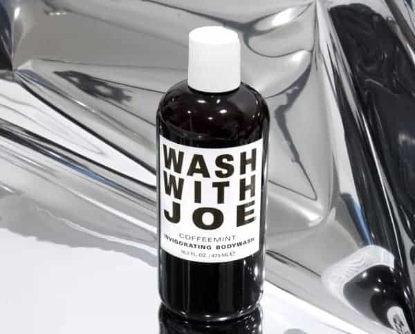 bottle of wash with joe coffee cosmetics body wash